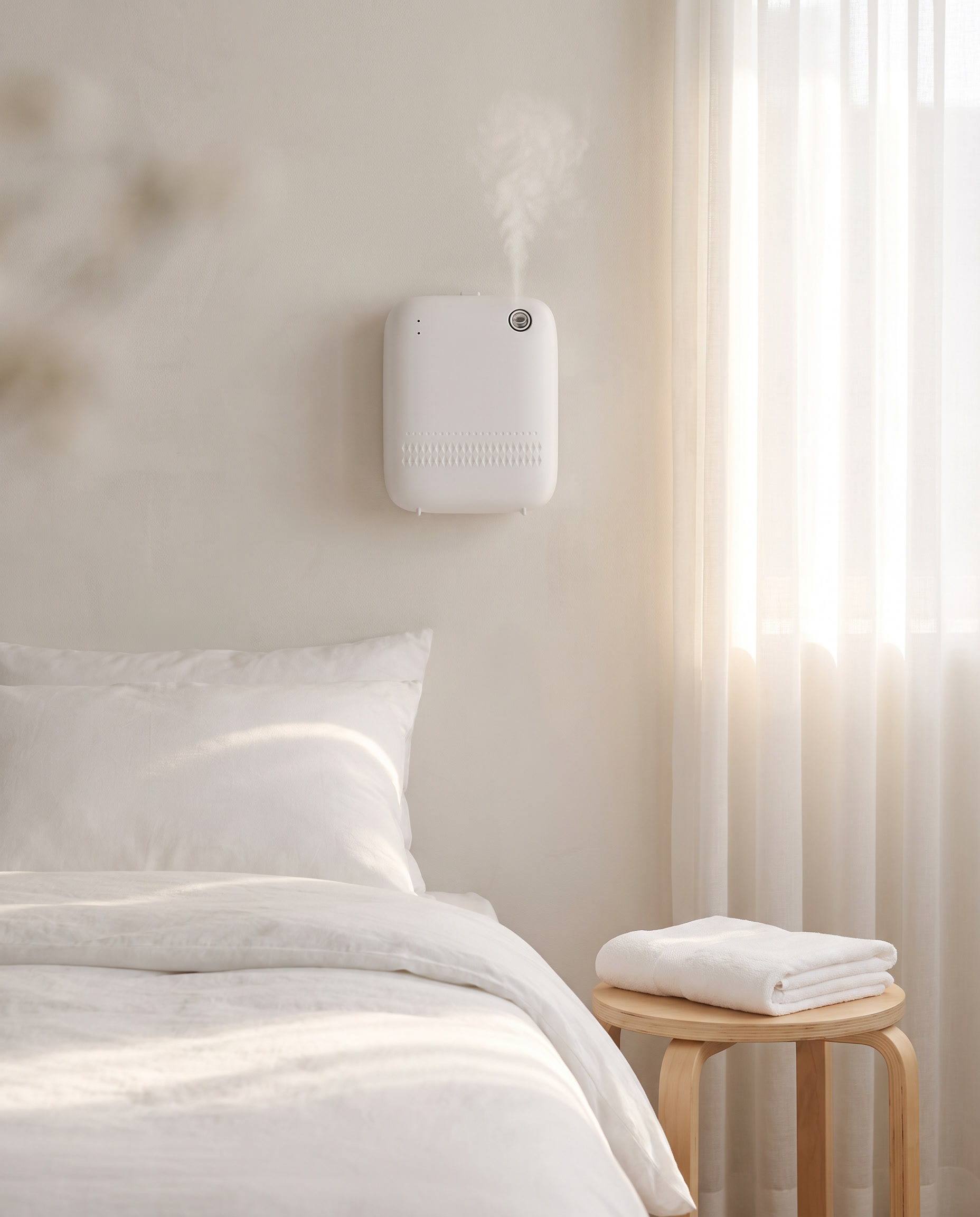 LUMINAE diffuser in a bedroom